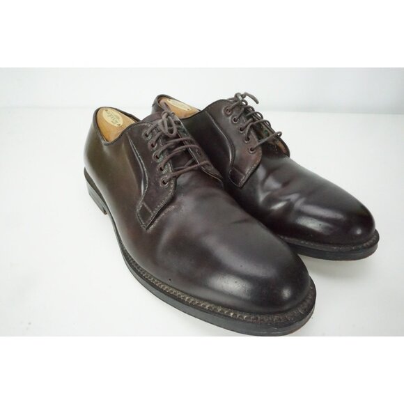 Brooks Brothers Shell Cordovan Bluchers Plain Toe Color 8 by Alden Shoes Sz 10D